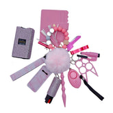 14pcs kechain sets with Wristlet Bracelet Wallet f